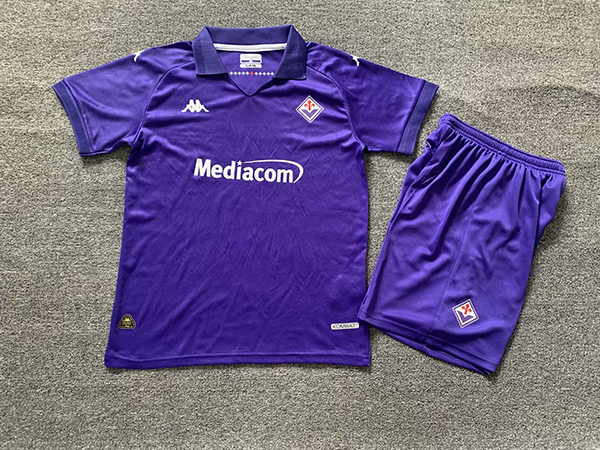 Kids-Fiorentina 24/25 Home Soccer Jersey